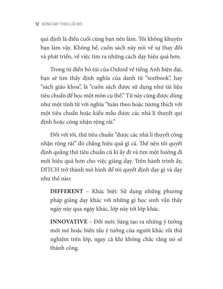 ĐỪNG DẠY THEO LỐI ĐÓ - Để trở thành Giáo viên 